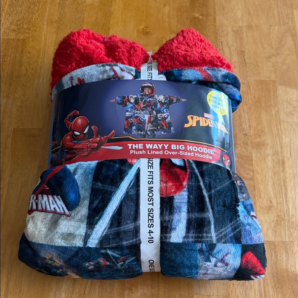 Marvel Spider-Man Red and Blue Cozy Hoodie